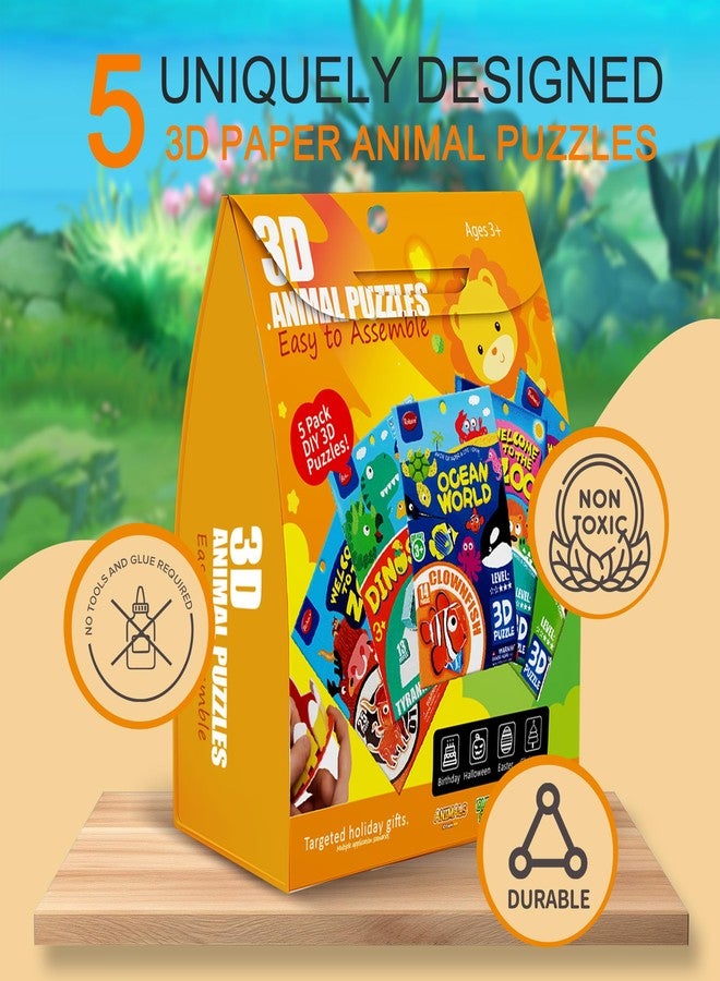ROHSCE 3D Animal Puzzles for Kids Ages 3-8 Boys & Girls, DIY Art Craft Educational Learning Toys, Safe Foam Model Building Kits, Fun STEM Project Activity, Birthday Gift for 3 4 5 6 Year Old - Image 5